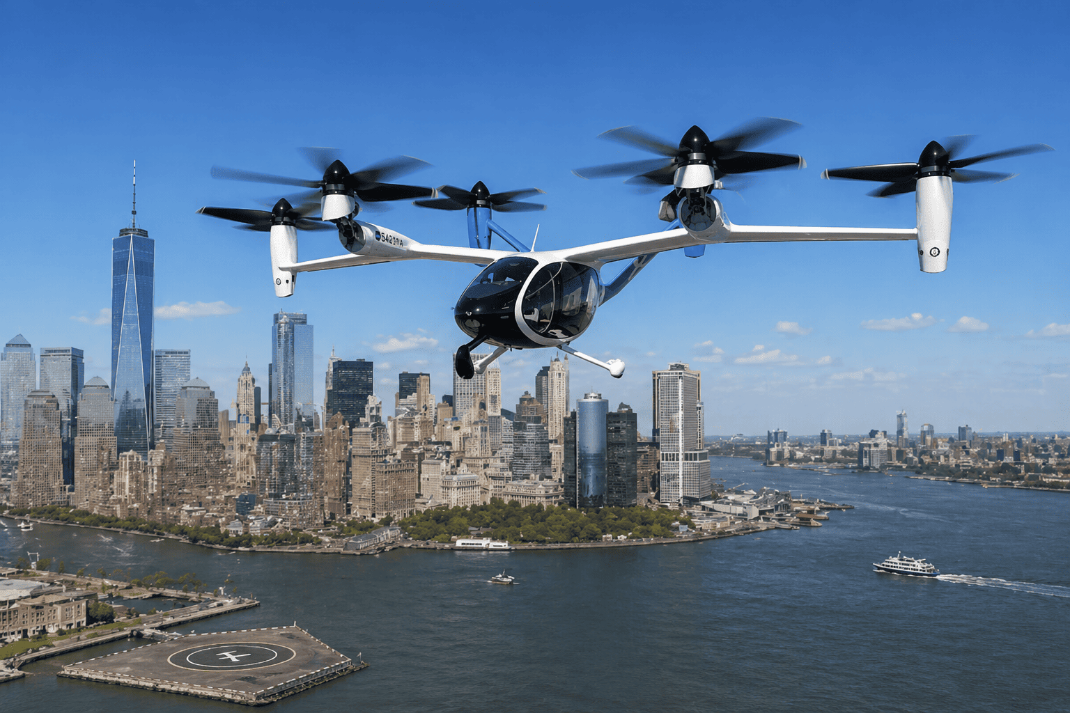 États-Unis — New York teste ses premiers taxis volants électriques